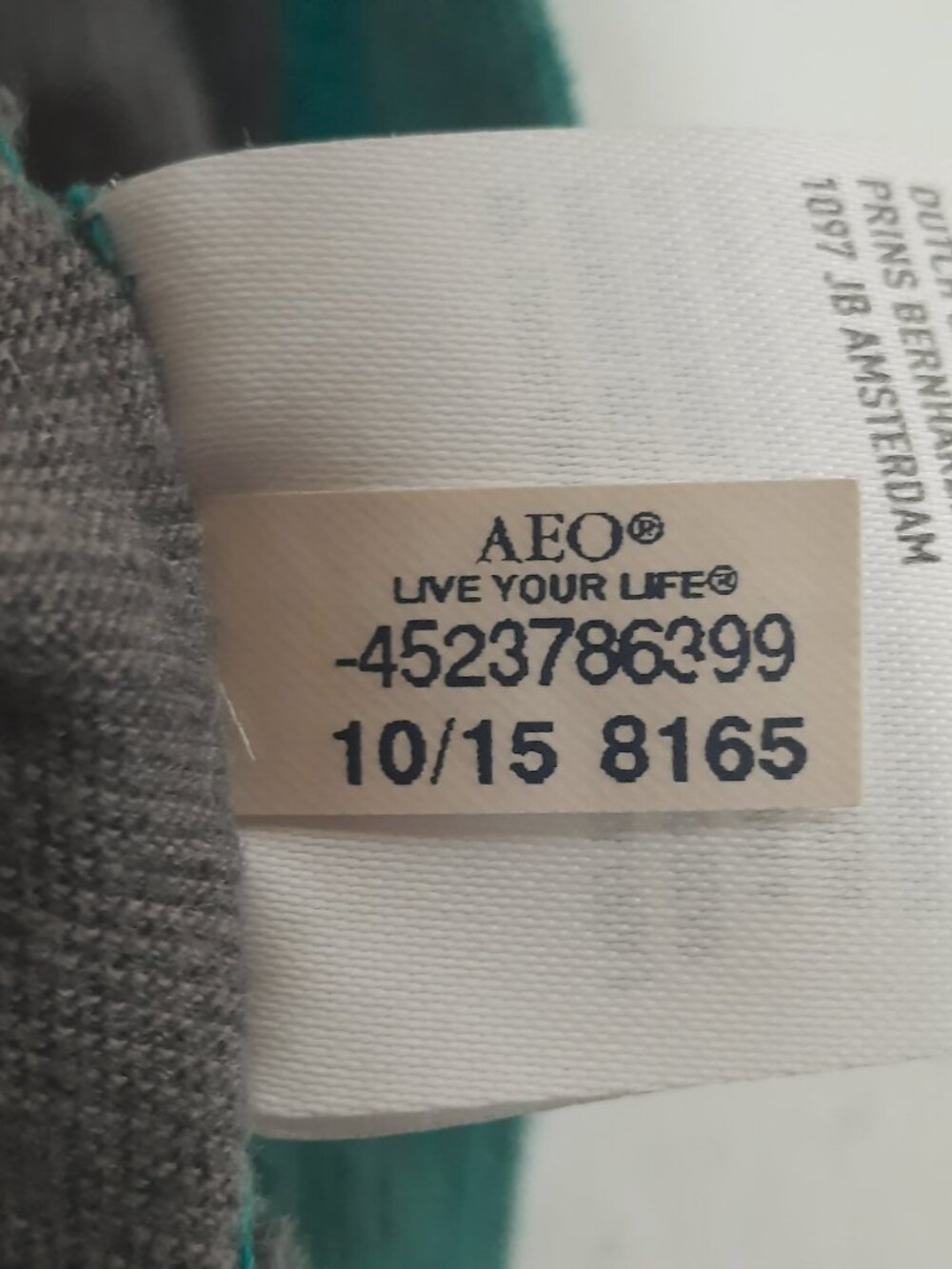 American Eagle Men's Large Striped Pocket T-Shirt Gray Teal Casual Preppy Retro - Picture 6 of 8